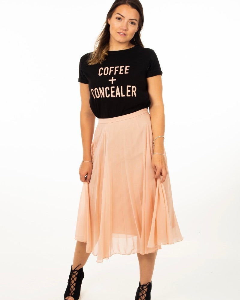 COFFEE + CONCEALER Breastfeeding T-shirt (Black) - The Milky Tee Company