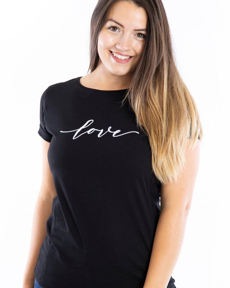 LOVE Breastfeeding T-shirt (Black) - The Milky Tee Company