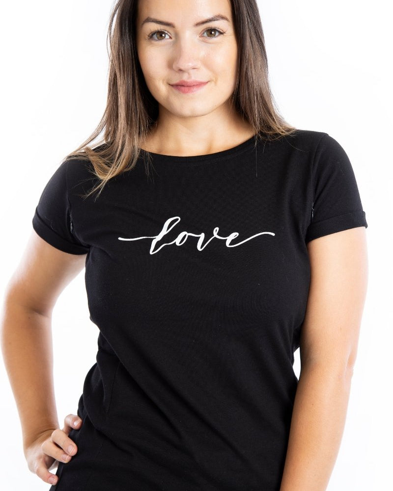 LOVE Breastfeeding T-shirt (Black) - The Milky Tee Company