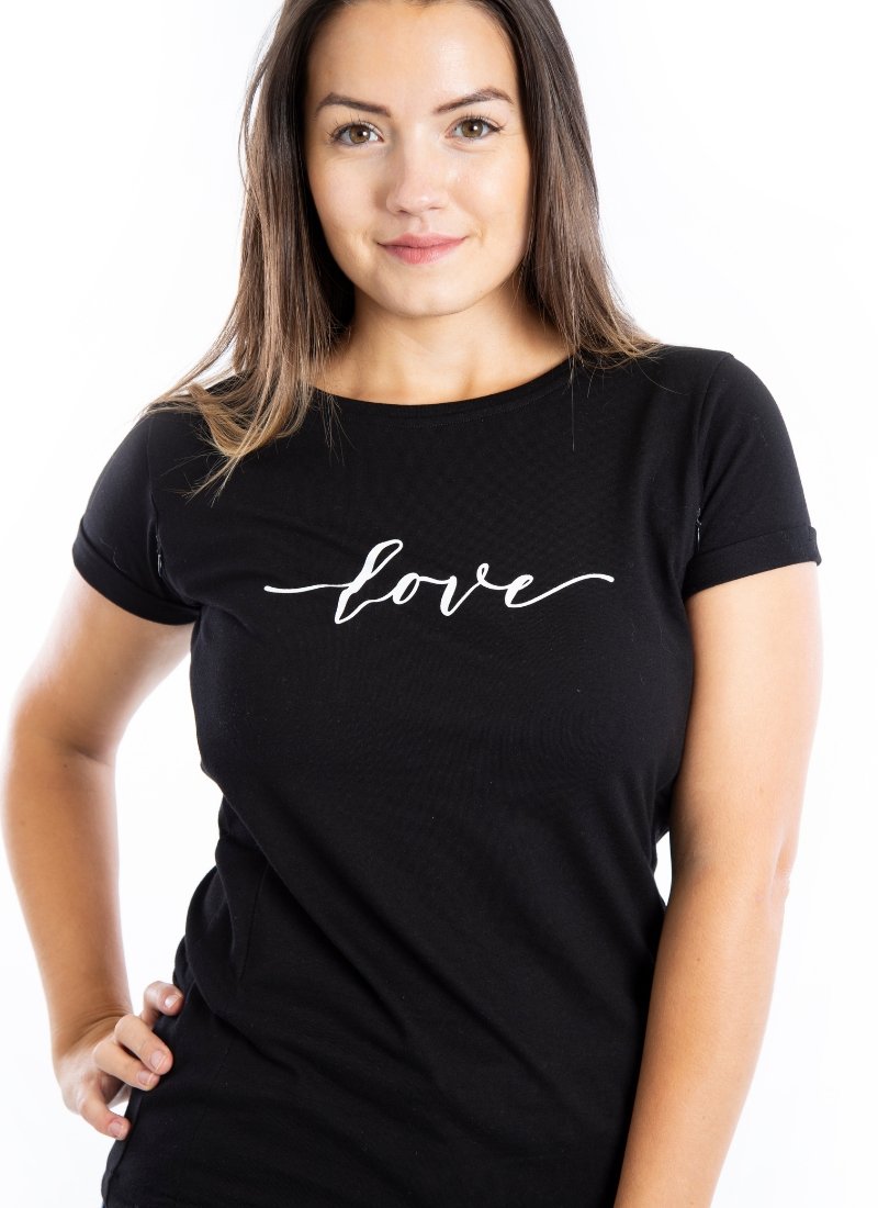 LOVE Breastfeeding T-shirt (Black) - The Milky Tee Company