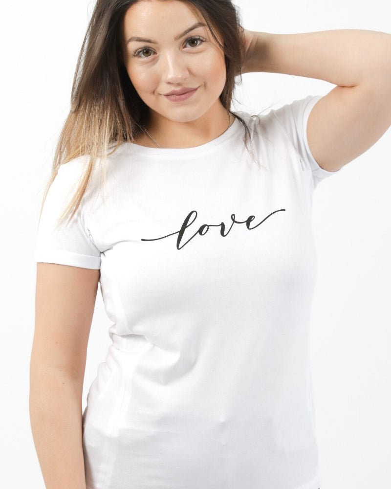 LOVE Breastfeeding T-shirt (White) - The Milky Tee Company