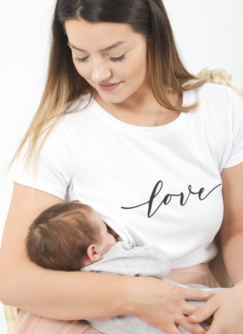 LOVE Breastfeeding T-shirt (White) - The Milky Tee Company