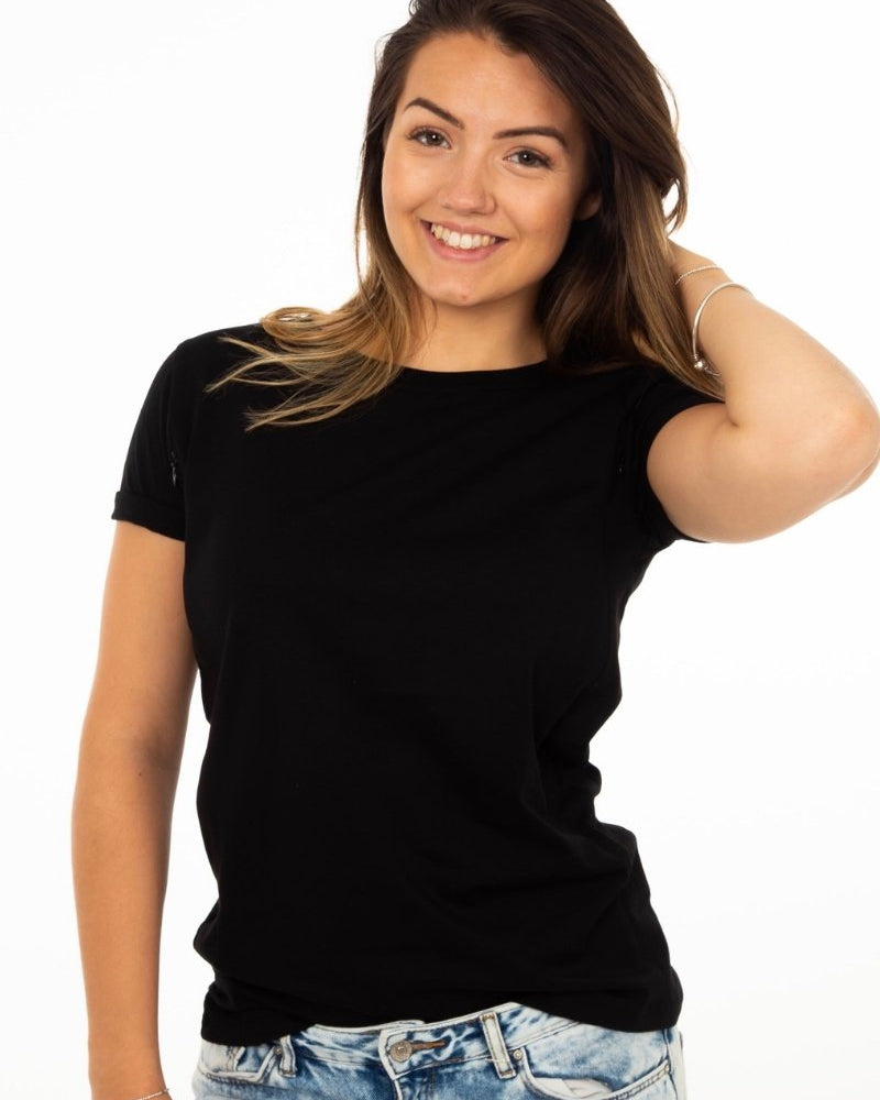 PLAIN BLACK Breastfeeding T-shirt - The Milky Tee Company