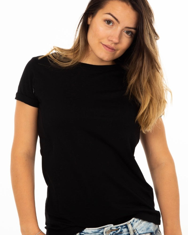 PLAIN BLACK Breastfeeding T-shirt - The Milky Tee Company