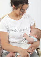 WINGING IT breastfeeding T-shirt (white) - The Milky Tee Company