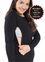 LONG-SLEEVED MILKY TEE® BREASTFEEDING TOP  - PLAIN BLACK