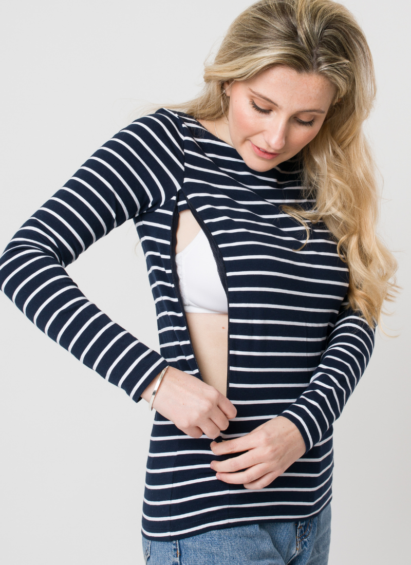 Long sleeve breastfeeding top online